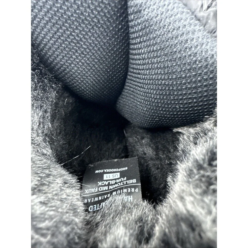 Chooka Women's Belltown Black Mid Faux Fur Insulated Winter Snow Boots 11